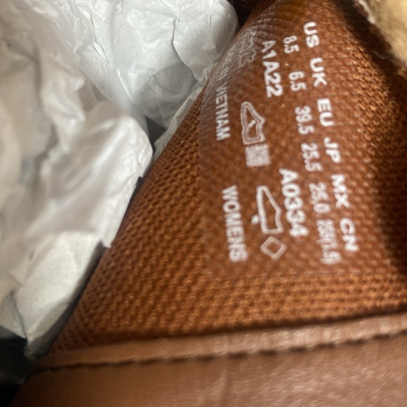 Timberland Glancy Teddy Fleece Brown Leather Heel Ankle Boots Size Womens 8.5 - Picture 9 of 13